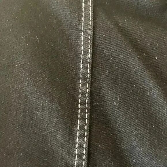 Zara Women’s Black Striped Slit High Waisted Skinny Pants SZ 4 #1130 - Picture 12 of 13